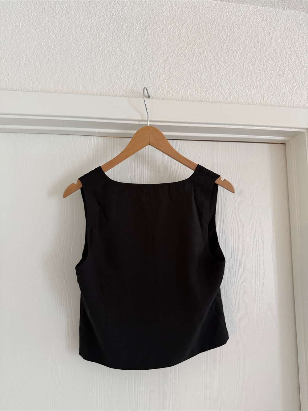 NWT Madewell Katrina Crop Button
Vest Top In True Black Softdrape Size 4 - Picture 5 of 7
